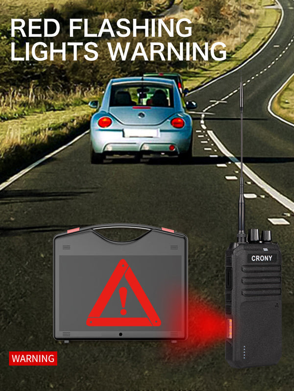 Crony 25W P30 high power professional walkie talkie with car jump start LED emergency light 15-55km