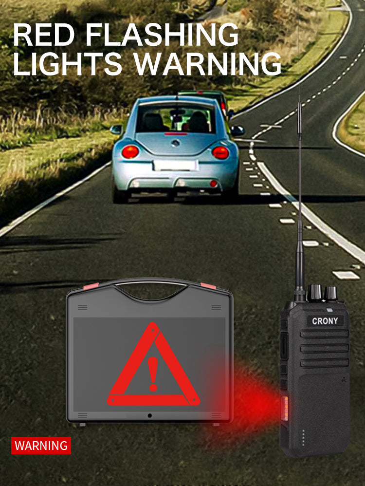 Crony 25W P30 high power professional walkie talkie with car jump start LED emergency light 15-55km