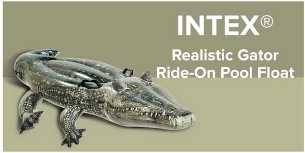 Realistic Gator Ride-On Pool Float 170 x 86cm TOYS