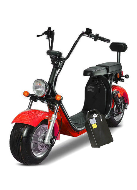CRONY High Speed Harley+LI-ion battery+BT+double seat  2 wheel Electric motorcycle | Red Spider