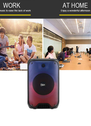 CRONY RX-6168 Speaker portable blututh speaker dancing speaker with flame light 10W party outdoor speaker