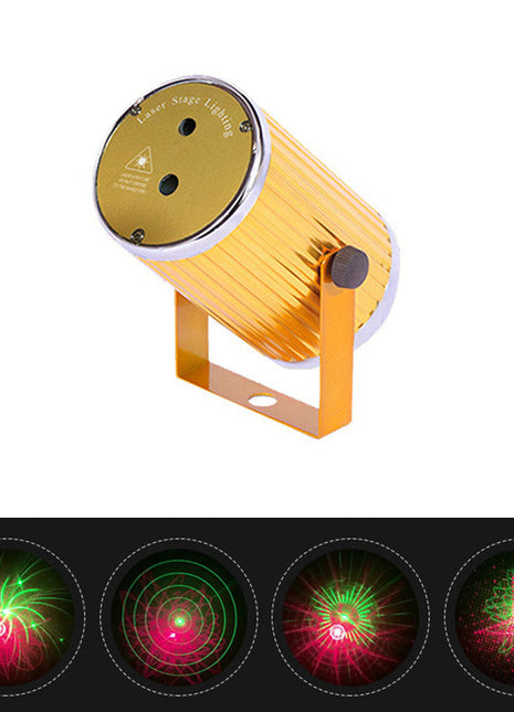 CRONY Double hole cylinder laser lamp USB laser light star light strobe laser light