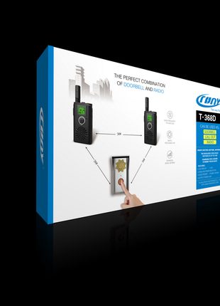 CRONY 1W T-368D Doorbell Walkie Talkie Two Way Radio Professional FM Transceiver with Loudly Doorbell Doorphone