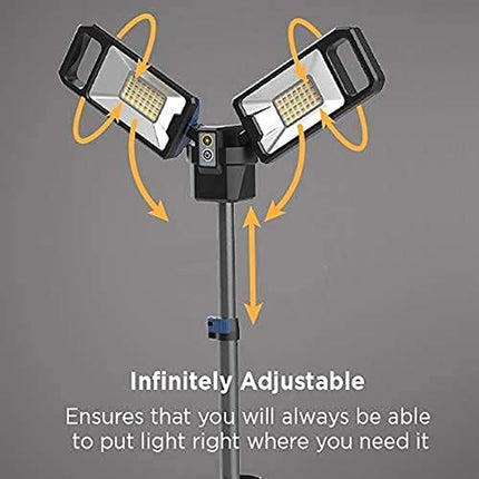 CRONY VIP-11 Outdoor multi-function lamp 5000 Lumen Rechargeable Cordless Collapsible AC/DC Portable LED Work Light with Telescoping Tripod Stand