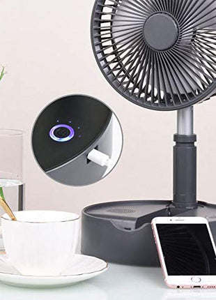 Crony Telescopic speaker fan with Wireless Speaker and Aroma Fragrance Diffuser Portable | Black