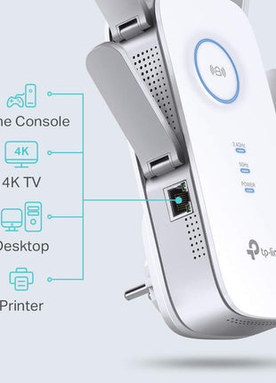 Tp-Link Ac2600 RE650 Universal Dual Band Range Extender With 1 Gigabit Port And 4 External Antennas