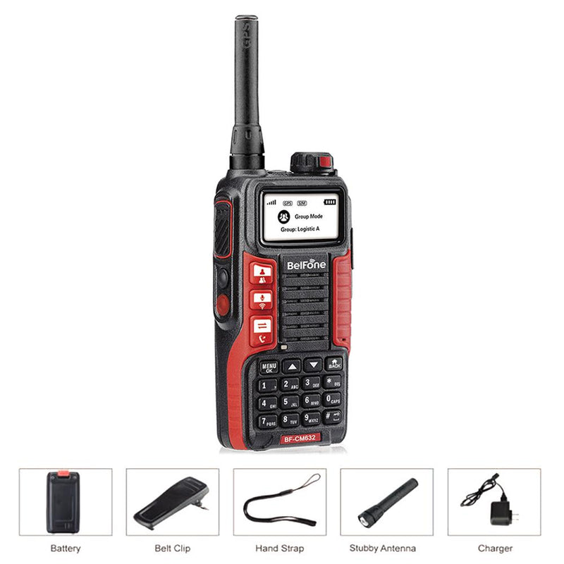 Belfone BF-CM632 Global system mobile communication two way radio gsm transceiver gps-Red