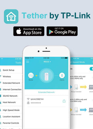 Tp-Link Ac2600 RE650 Universal Dual Band Range Extender With 1 Gigabit Port And 4 External Antennas