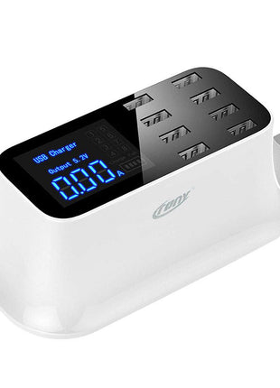 CRONY YC-CDA19 8-Port USB Charger Adapter Desktop Wall Charger Smart LED Display