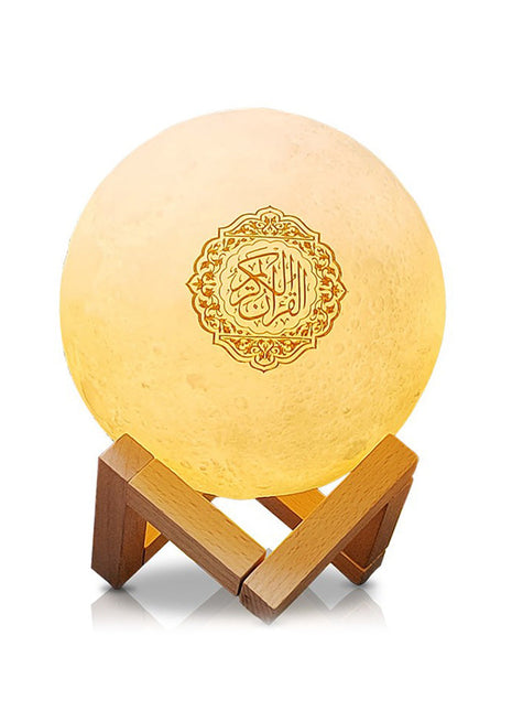 EQUANTU SQ-175 Creative Moon Lamp Quran Speaker Kids Night Light 7 Colors LED 3D Star Moon Light with Stand