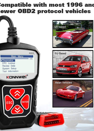 KONNWEI KW310 CAN OBD Scan Tool OBD2 Scanner Full OBDII