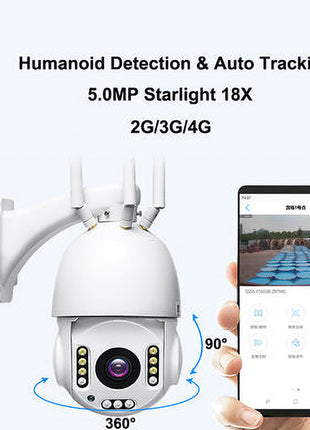 CRONY 4G ball machines 18X Camera Humanoid Detection & Auto Tracking Camera TF Card 128G