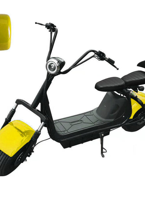 CRONY Big Harley BTSpeaker tyre Double Seat 2 wheel Electric motorcycle | Yellow