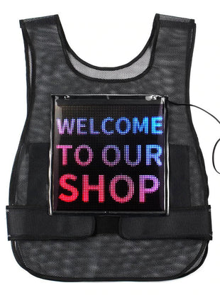 CRONY us-b005 LED display waistcoat Bios led | professional advertising | LED matrix LED screen panel vest | HD advertising board display AD Jacket
