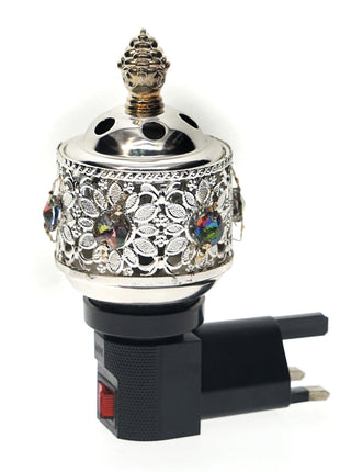 CRONY M-19 Incense Burner Plug Portable Mini Electric Bakhoor Burner Incense Metal Burners Square Pearl incense electric incense burner