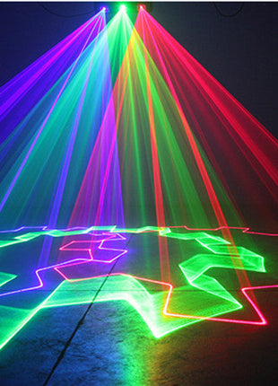 CRONY Square 3 hole red green blue laser light Colorful Fan Beam Pattern Led Lights RGB Disco Laser Stage Lighting For Party -2