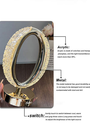 CRONY Three-color touch charging star eye lamp Modern Luxury Crystal Desk Lamp Bedroom Portable Night Light