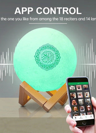 Quran player SQ170 have 14 kinds language & 18 readers touch light lamp quran speaker