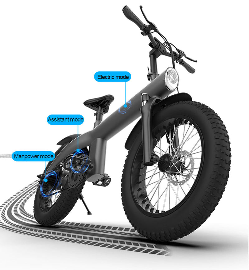 CRONY Q3 Premium Electric Bike Featuring 750W High Performance Motor, 48V 9.6Ah Battery, 20-Inch Off-Road Tires, 50KM/H Speed, Front Suspension, 150KG Load Capacity and Long Distance Riding Range