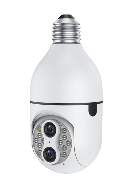 CRONY Y24-1080P Binocular zoom light bulb IP Camera Night Vision 360 Degree Auto Motion Tracking PTZ Two Way Audio Dual Lens Wifi Bulb Camera