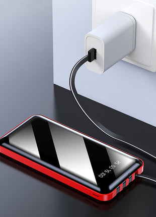 CRONY L15 Power Bank with Built-in 4 Cables slim mini data cable bank power power bank 10000mah