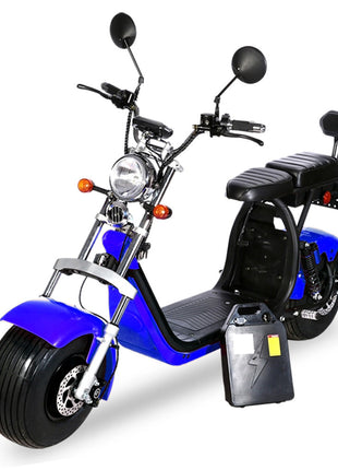 CRONY G-029 3000W Electric Motorcycle Motorbike High Speed Harley tyre Double Seat with double battery | Blue