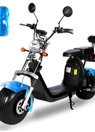 CRONY G-028 1500W Electric Motorcycle  Harley Double Seat with double battery Rugged Electric Fat Tire |  blue