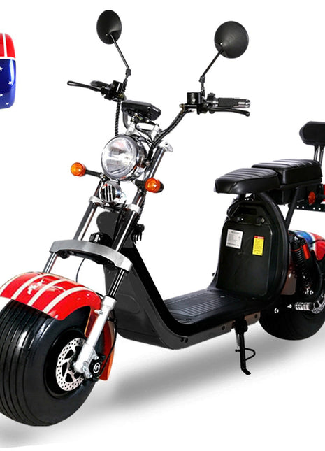 CRONY G-029 3000W Electric Motorcycle Motorbike High Speed Harley tyre Double Seat with double battery | Star banner