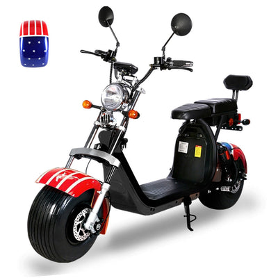 CRONY G-029 3000W Electric Motorcycle Motorbike High Speed Harley tyre Double Seat with double battery | Star banner