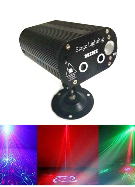 CRONY 12 patterned double holes Laser stage light Quality remote control mini stage light ,RGB laser stage light for party