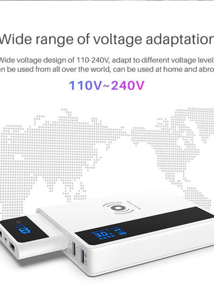 CRONY YC-008 USB Charger  Dual Port Power Bank QC 3.0 Quick Charger Wireless charger Portable Adapter Power Hub for Mobile phone Tablet PC