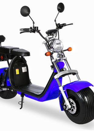 CRONY G-029 3000W Electric Motorcycle Motorbike High Speed Harley tyre Double Seat with double battery | Blue