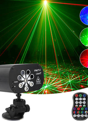 CRONY  8 holes red/green laser with RGB +UV LED light LED Stage Effect Lighting with Remote Controller