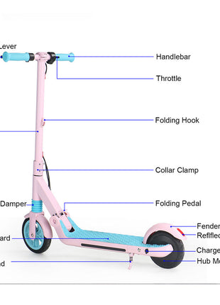 CRONY C4 XM 20KM/H Children Aluminium Folding electric scooter for children/Blue