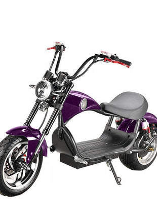 CRONY NEW X1 Harley Electrocar car With BT Speaker 65KM/H Electrocar car Citycoco Fat Tire Electric motorcycle | Purple