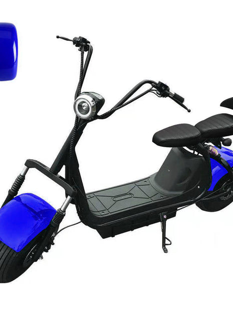 CRONY BIG HARLEY+LI-ion battery+BT+double seat Electric motorcycle | BLUE
