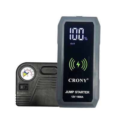CRONY S606+Air Super Jumper Starter 12V Auto Car Battery Portable Jump Starter Power Station with wireless charging function