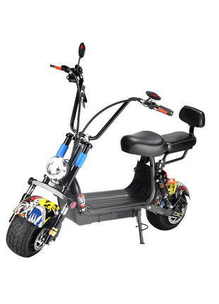 CRONY Small Harley two seat big tires with BT  1000w 60KM/H high power two wheels adult electric scooter motorcycle | Street Dance