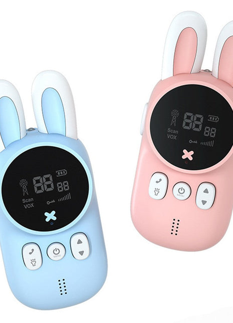 Rabbit Kids 0.5W walkie-talkie  Walkie Talkies for Kids Bunny Pattern 22 Channels 3KM Range 2 Way Radio VOX Children with Backlit Flashlight 2 pcs