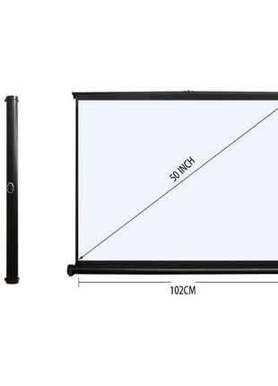 CRONY 50 Inch 4:3 Laptop Expandable mini Screen Projector Desktop Screen Use for Business Meeting Table Screen