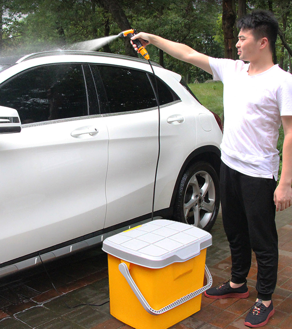 CRONY High Pressure Portable car washer With Electric clean Spray Gun, High Pressure water Pump, Brush, Storage Box