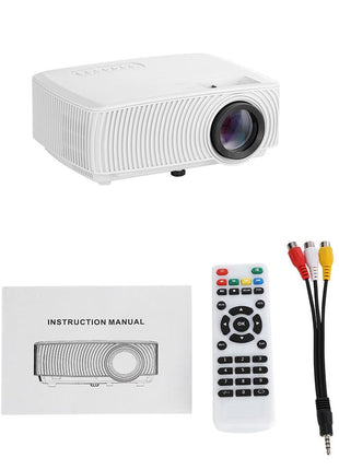 RD816 Portable LCD Projector Home Theater 1200 Lumens with Speaker Support 1080P for Meeting -White