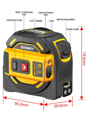 SNDWAY Laser distance meter Laser rangefinder multi function Self-Locking Hand Tool Device Laser range finder