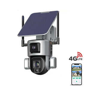 CRONY D5 WiFi-4K-8MP D5 4G-4K-8MP Solar Dual Linkage Battery PT Camera 8MP Wireless CCTV Camera | No need to adjust the focus, the image is clear after installation