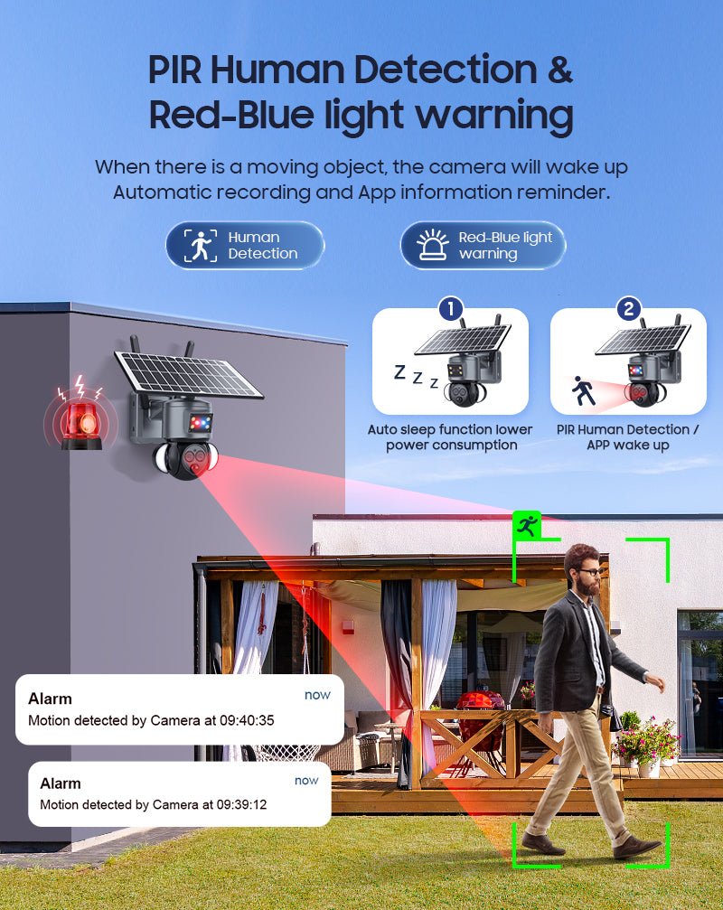 CRONY ST-558-6MP-12X-4G Dual Lens Zoom Solar Battery Camera - Edragonmall.com