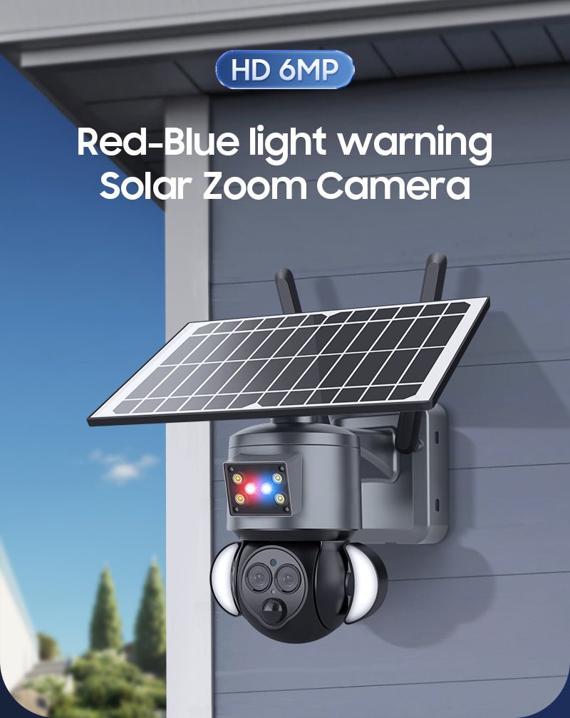 CRONY ST-558-6MP-12X-4G Dual Lens Zoom Solar Battery Camera - Edragonmall.com