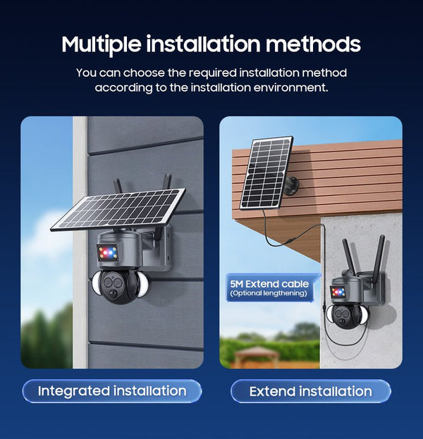 CRONY ST-558-6MP-12X-4G Dual Lens Zoom Solar Battery Camera - Edragonmall.com