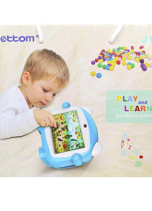 Jettom baby learn machine 7-inch 8GB ROM 512MB RAM 2G IPS LCD Dual Camera Kids Tablet YELLOW