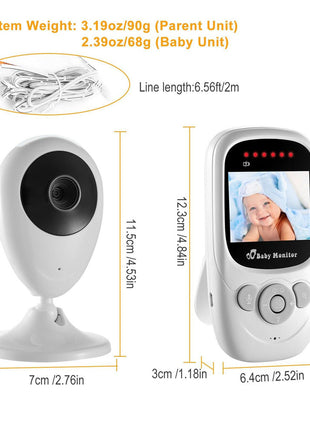CRONY 2.4inch TFT LCD Baby Monitor Wireless Video Baby Monitor Camera