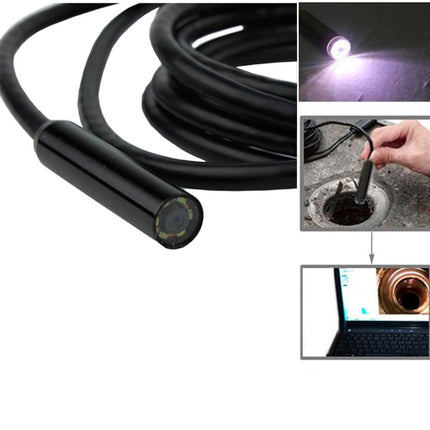 CRONY 5M USB Wire Endoscope Camera Waterproof USB Endoscope Inspection Camera for Parts Length 5m Lens Diameter: 9mm | Black